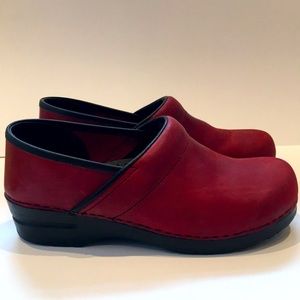 Red Dansko Clogs
